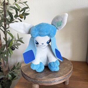Pokemon Glaceon Plush Toy 8" Nintendo Takara Tomy Stuffed Animal Eeveelution